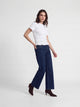 T-shirt femme en maille smock blanche