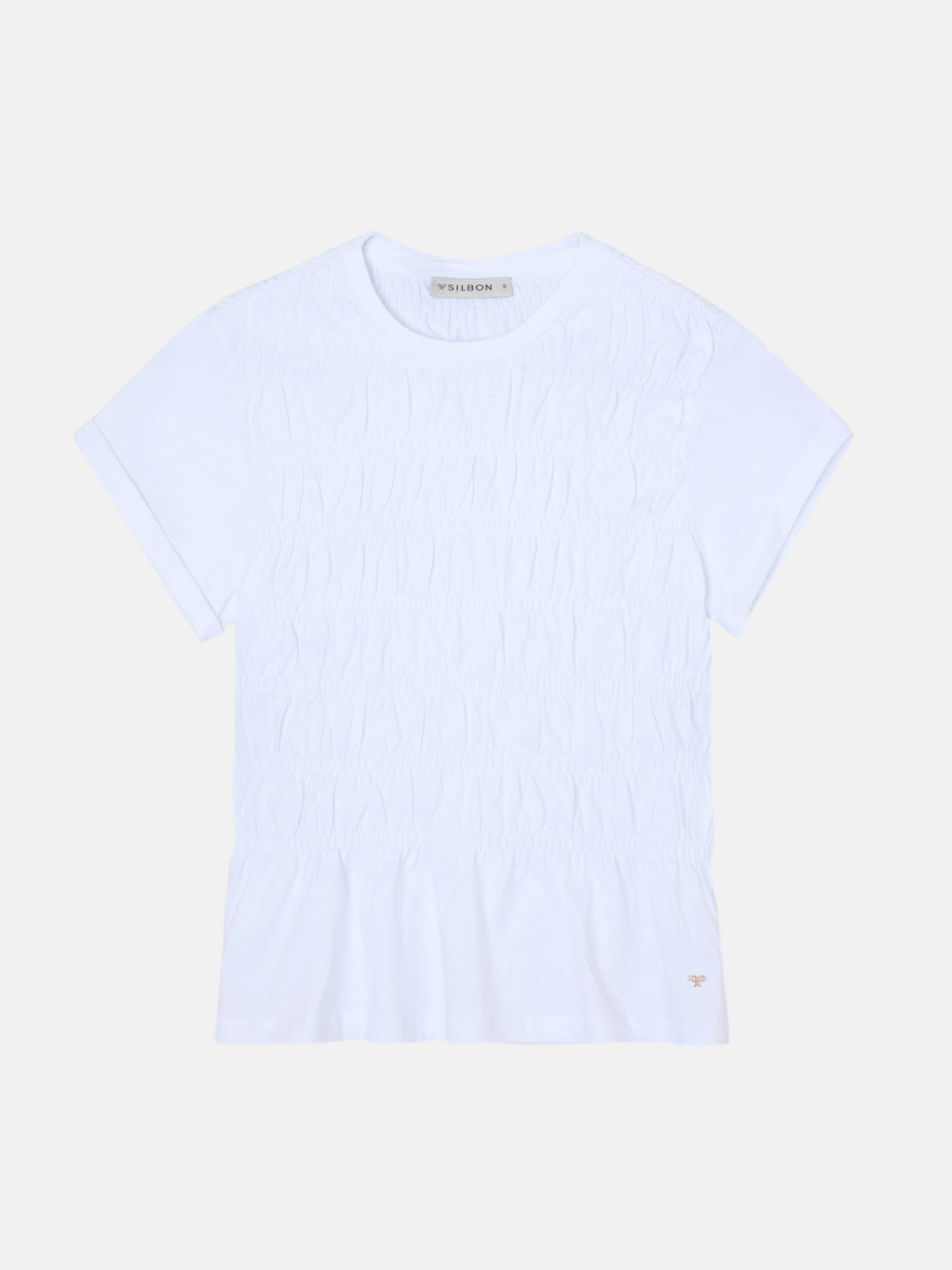 Camiseta woman punto smock blanca