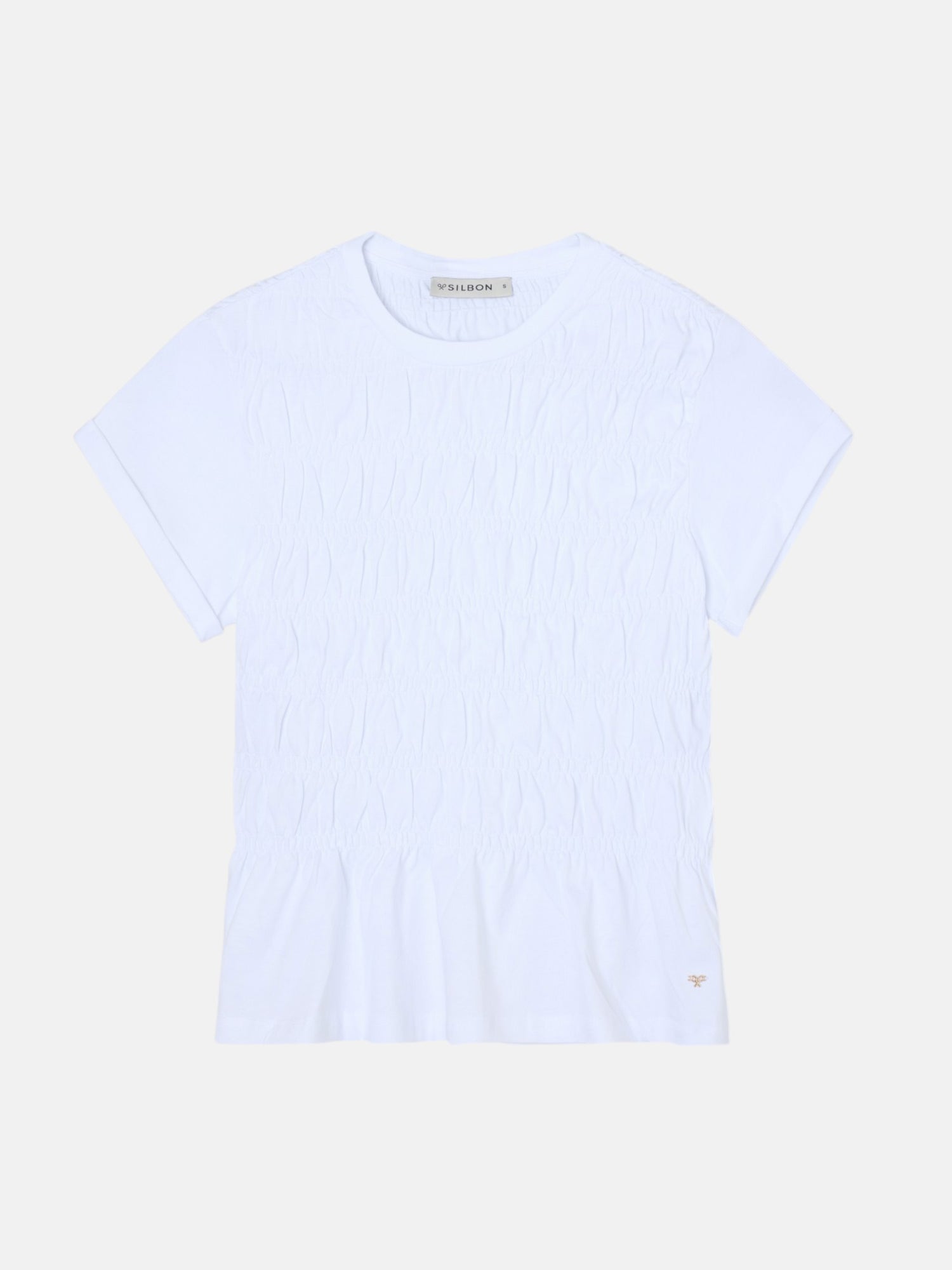 Camiseta woman punto smock blanca