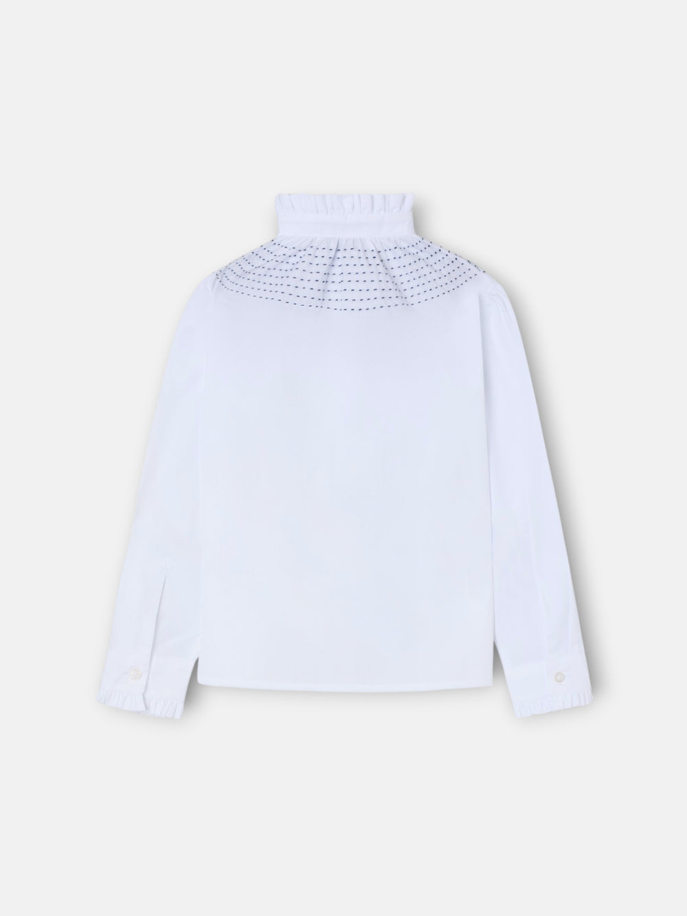 Camisa menina franzidos branco