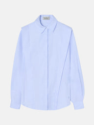 Camisa estructurada espiga celeste