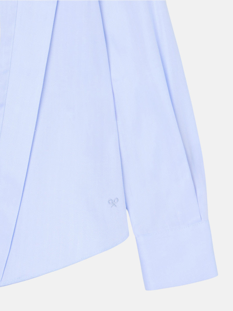 Camisa estructurada espiga celeste