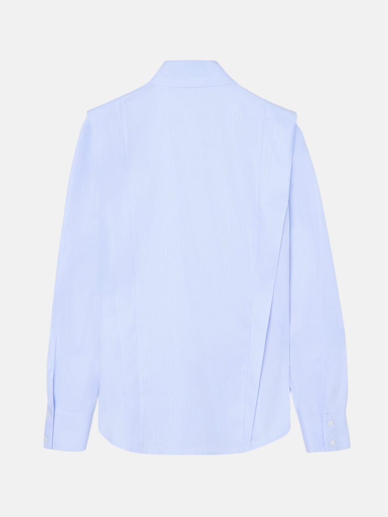 Camisa estructurada espiga celeste