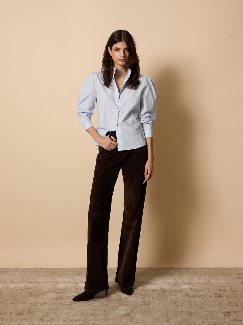 Camisa unique cuello celeste