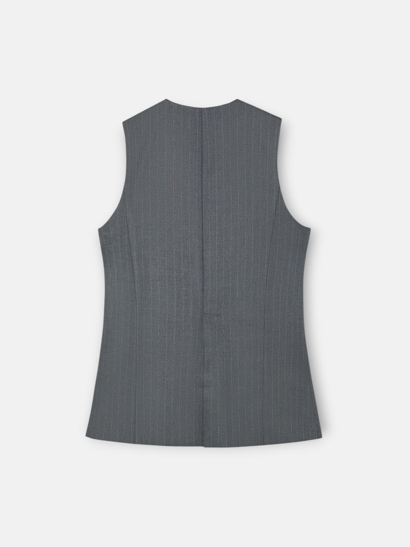 Chaleco raya diplomatica gris