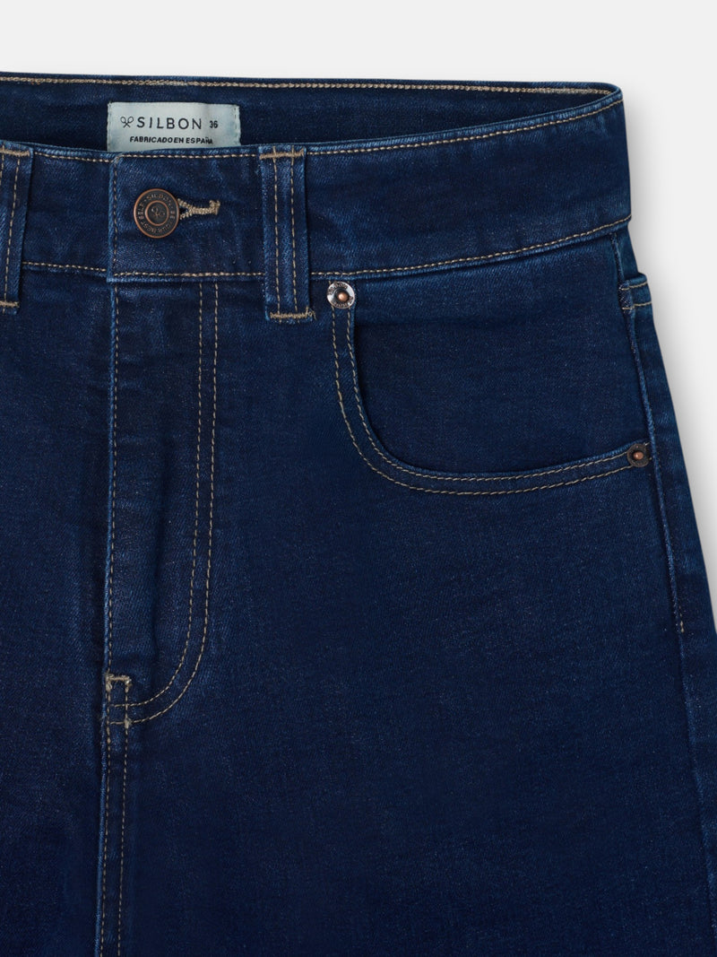 Pantalon flare denim azul
