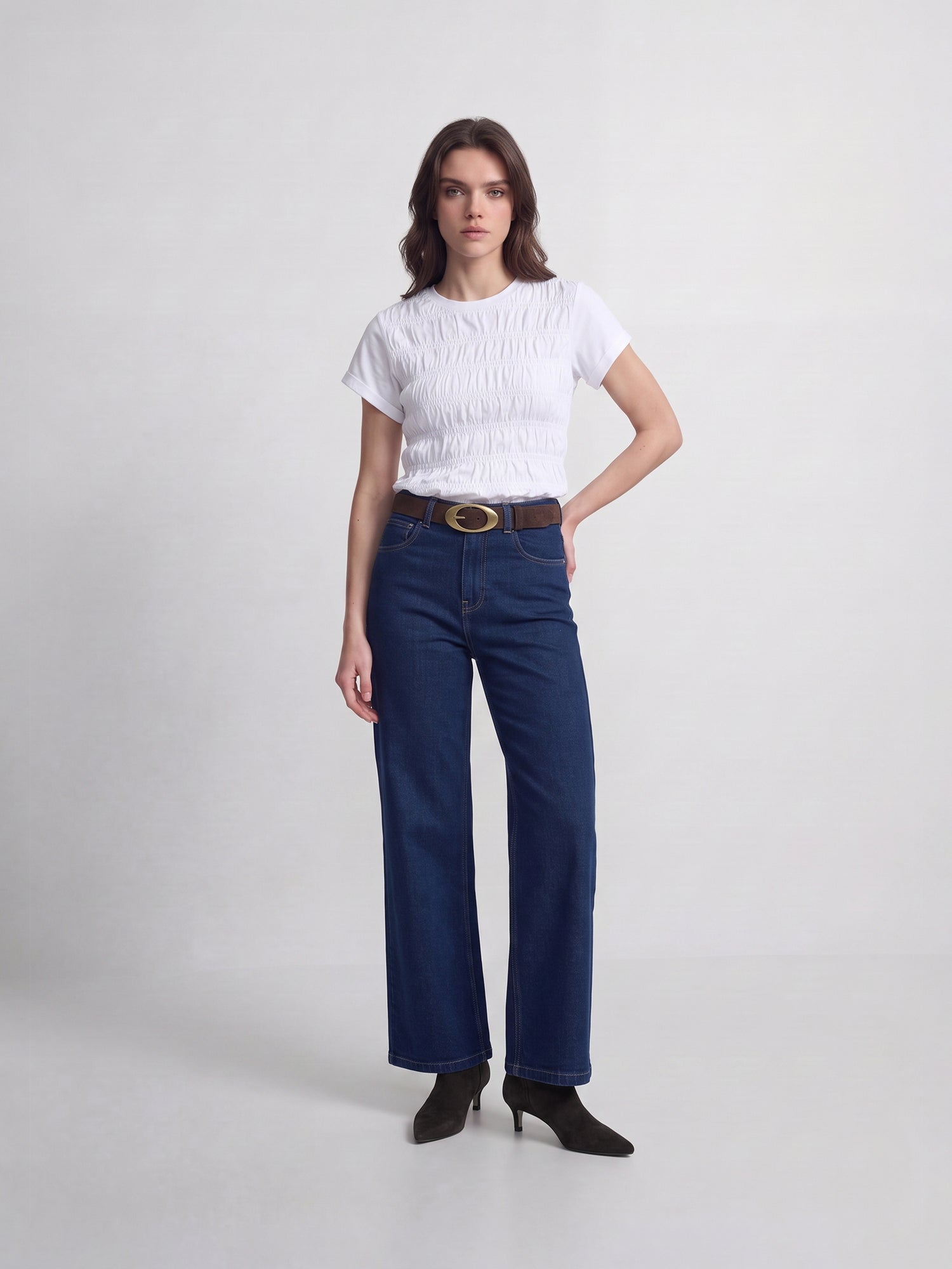 Pantalon flare denim azul