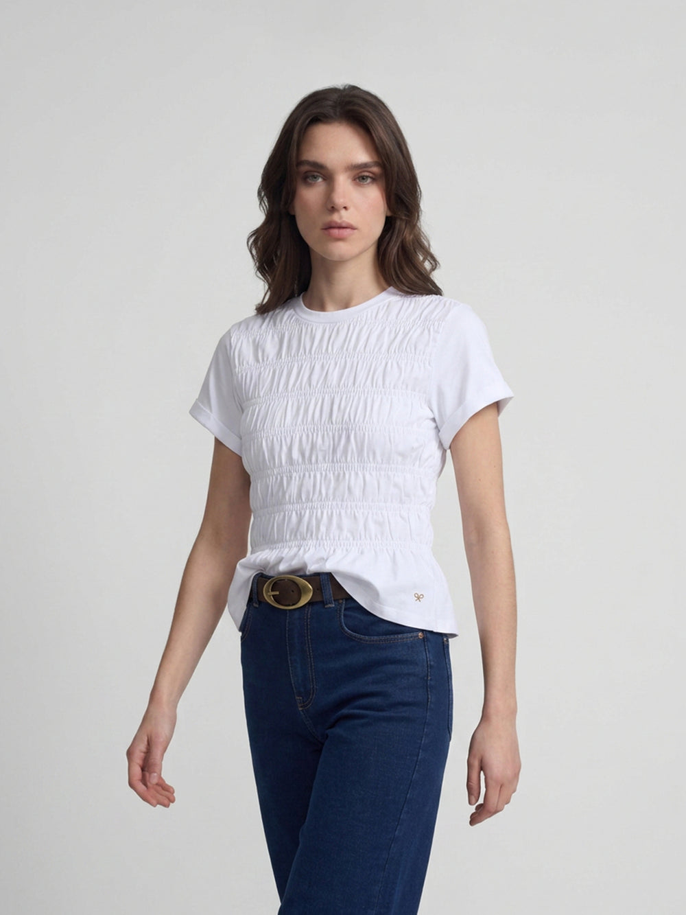 Pantalon flare denim azul