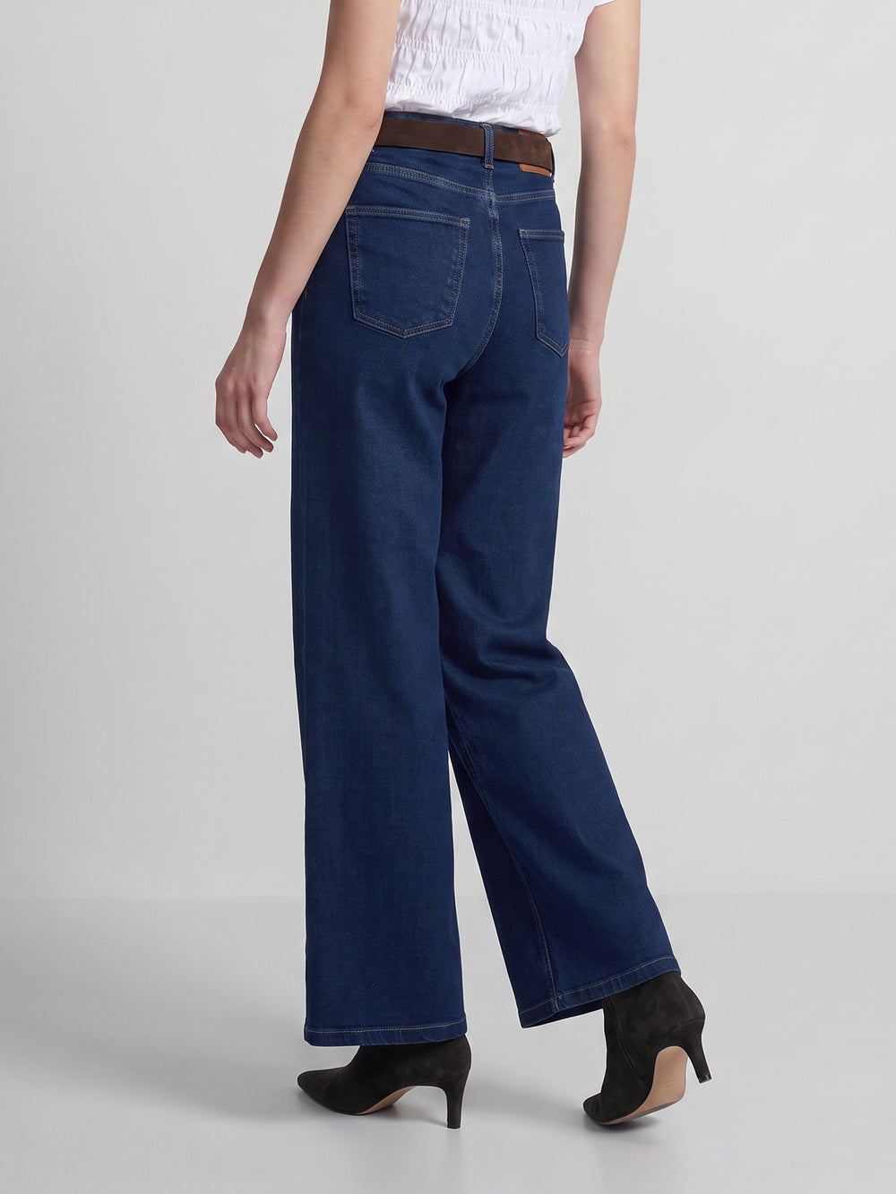 Pantalon flare denim azul