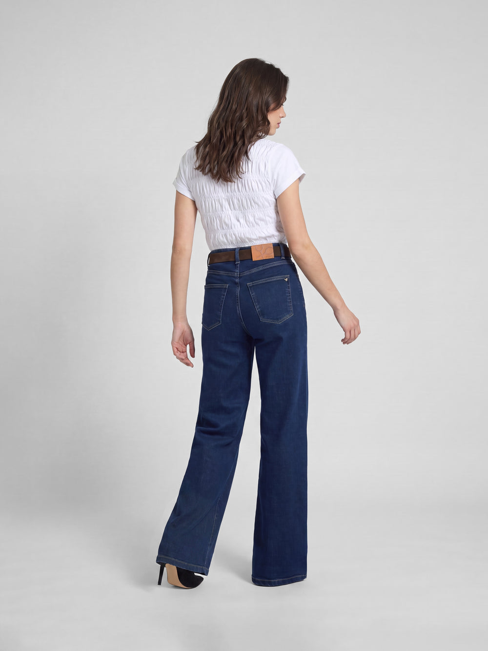 Pantalon flare denim azul