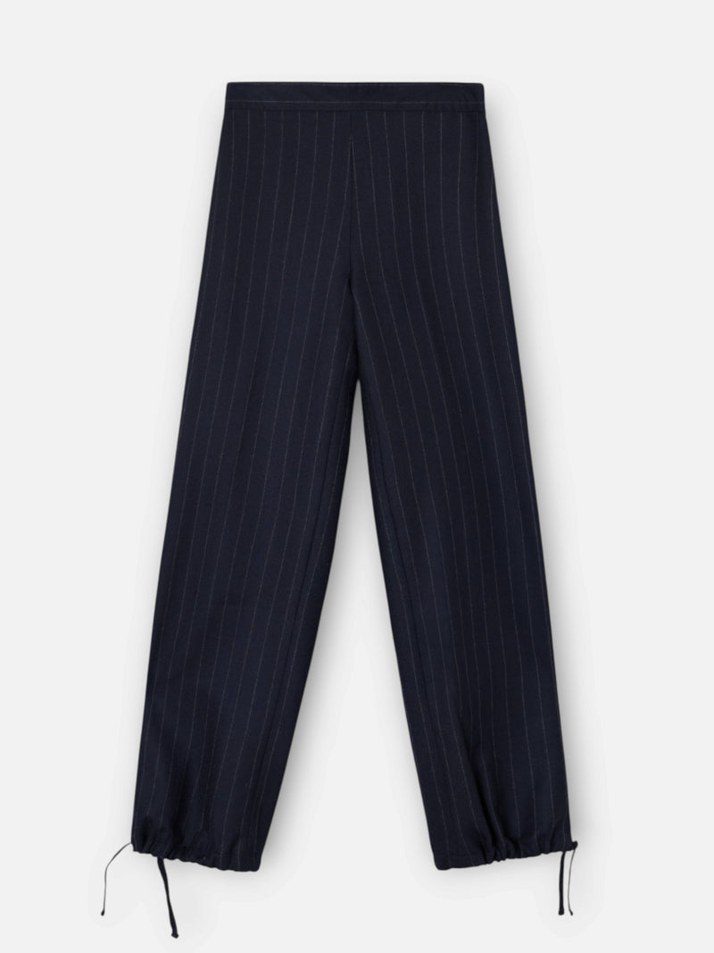 Pantalon unique bombacho rayas diplomaticas azul marino