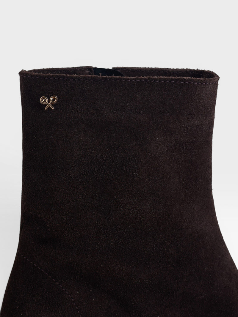 Botin tacon kitten ante marron