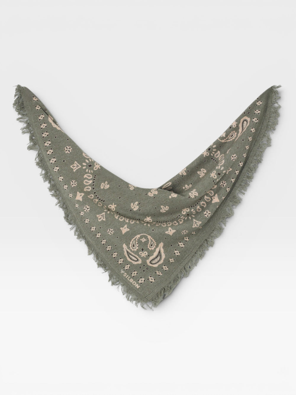 Small green knit bandana
