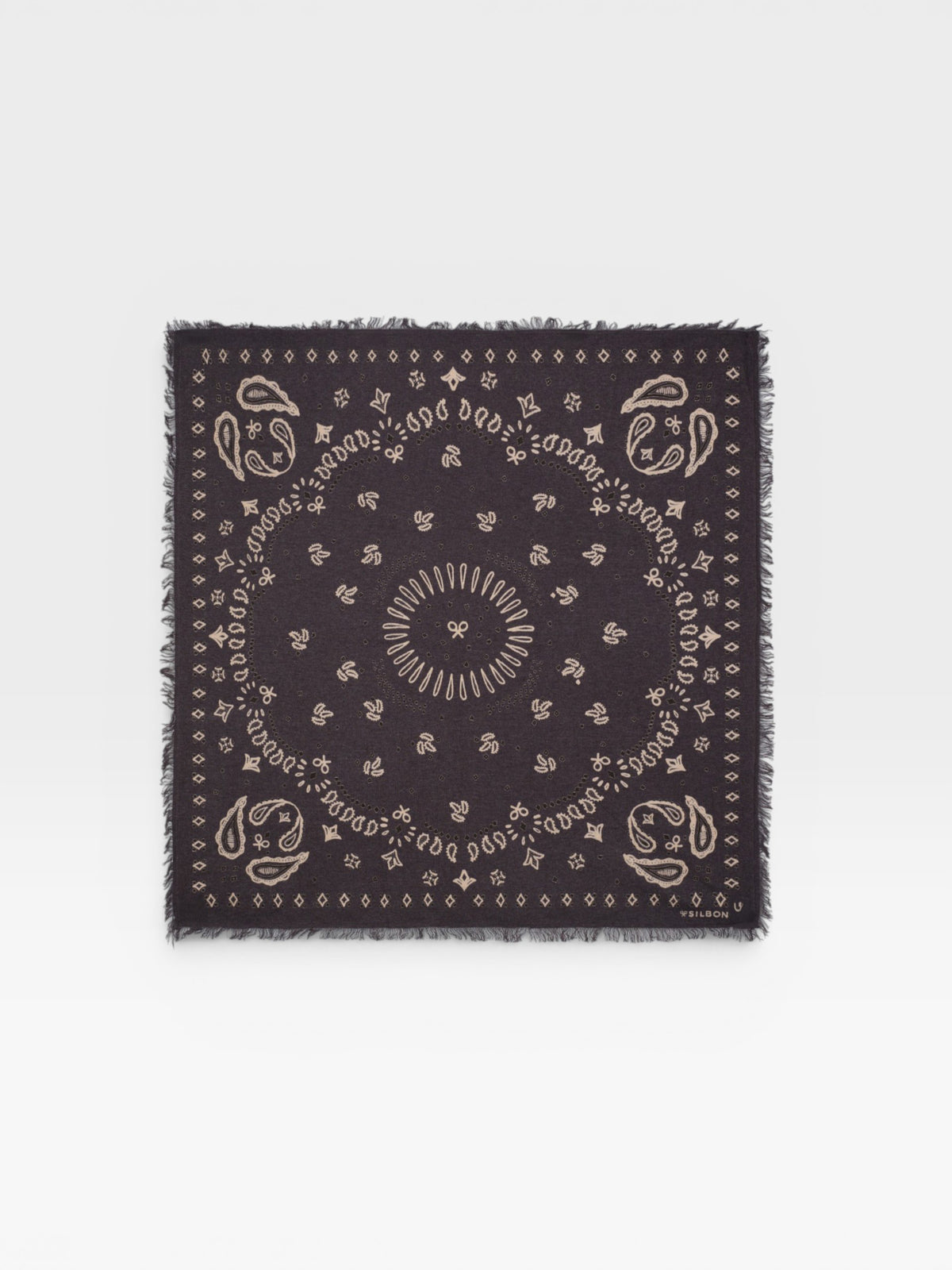 Large brown knit bandana