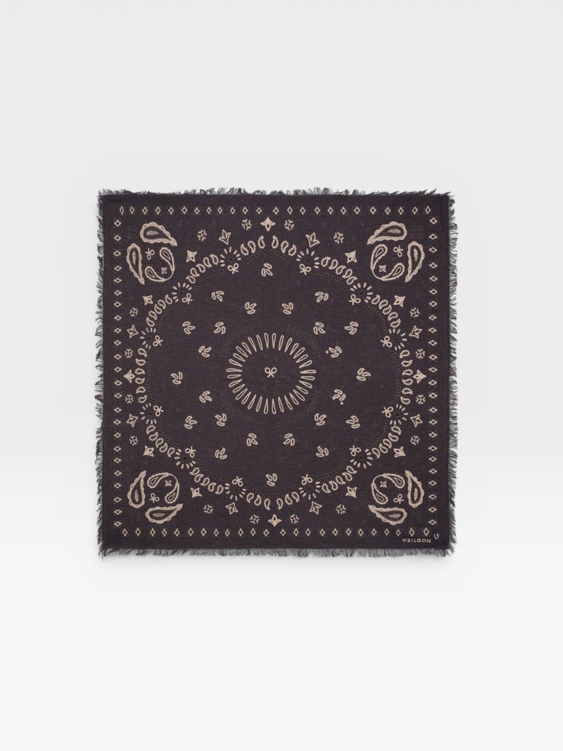 Bandana punto grande marron
