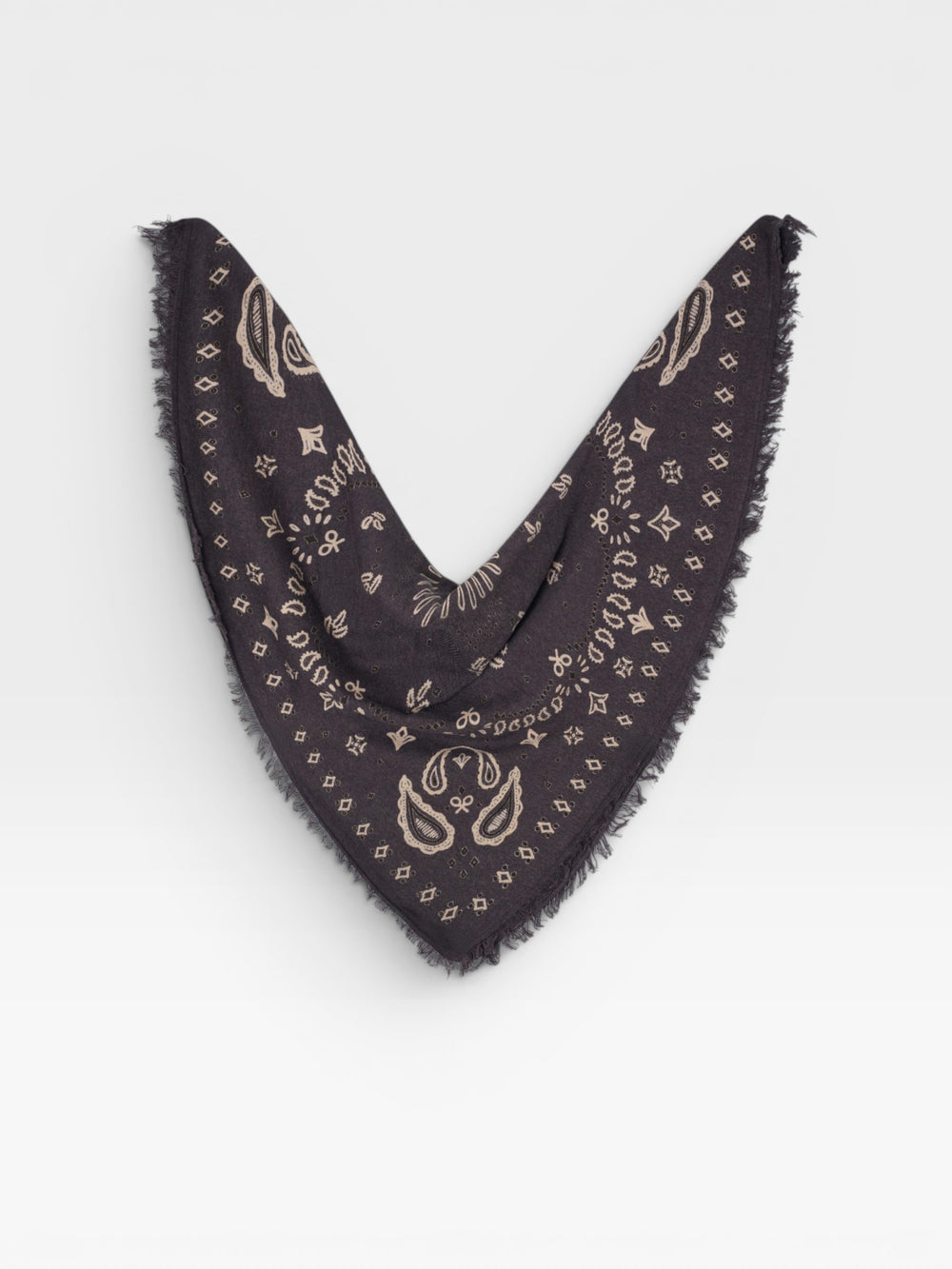 Large brown knit bandana