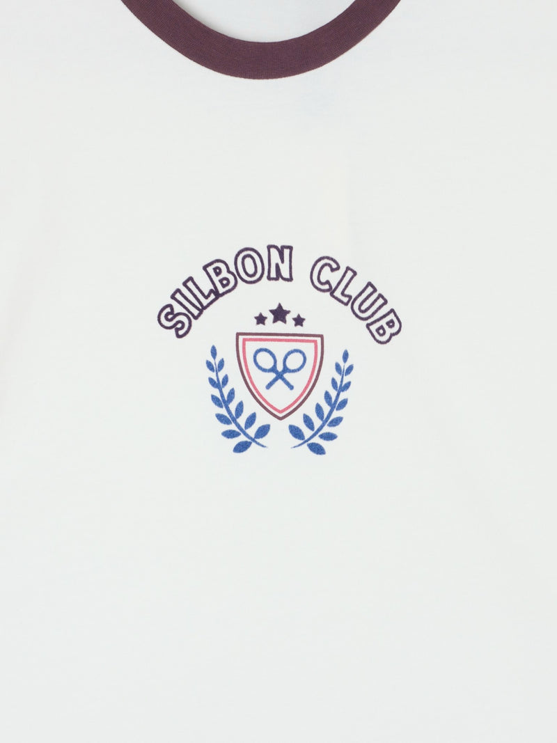 Silbon Club Women's T-shirt in Off-White