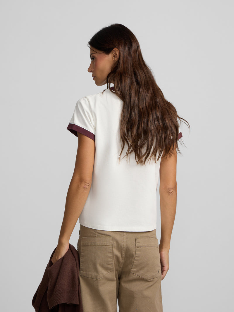 Silbon Club Women's T-shirt in Off-White