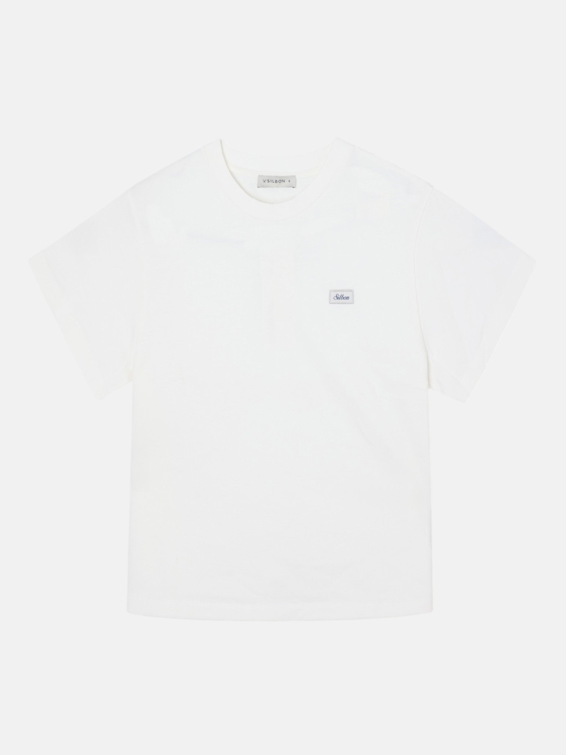 T-shirt mulher patch silbon branco