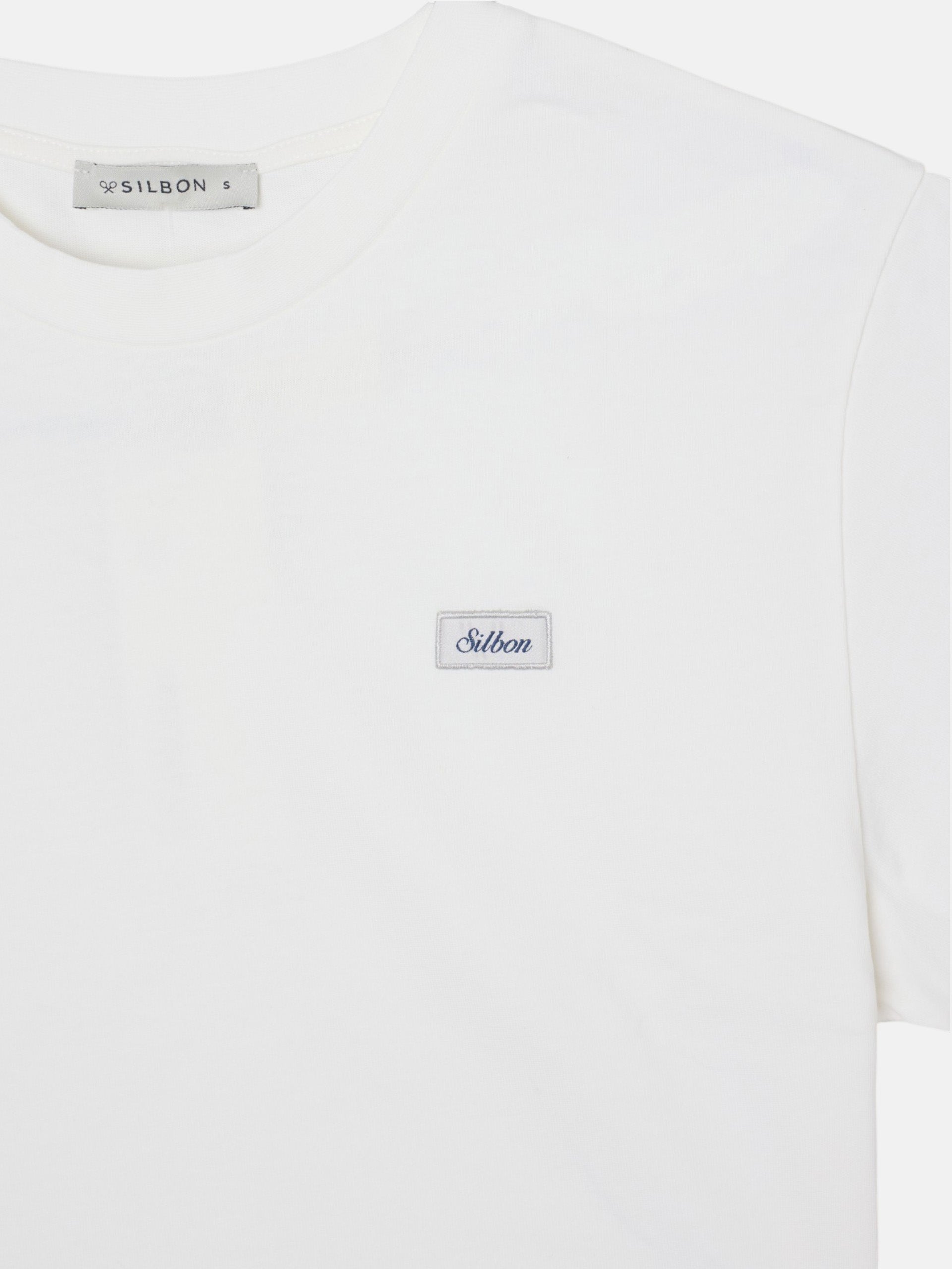 T-shirt mulher patch silbon branco
