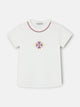 Camiseta woman bordado etnico crudo