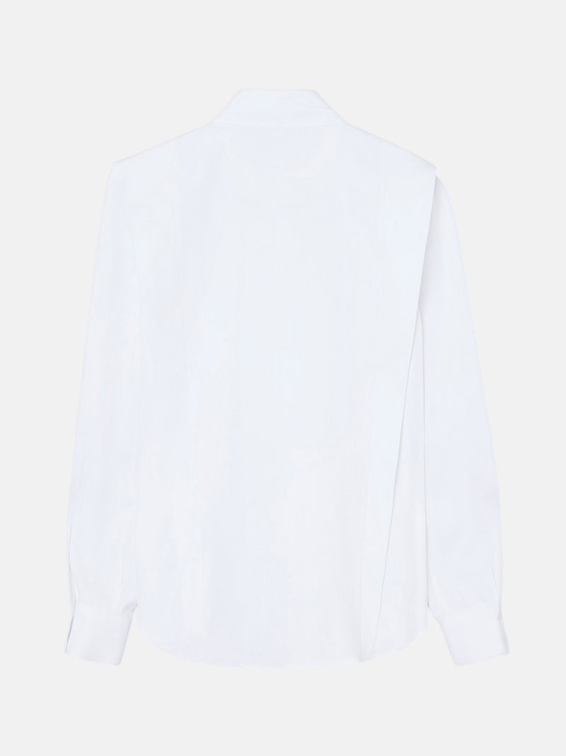 Camisa estructurada espiga blanco