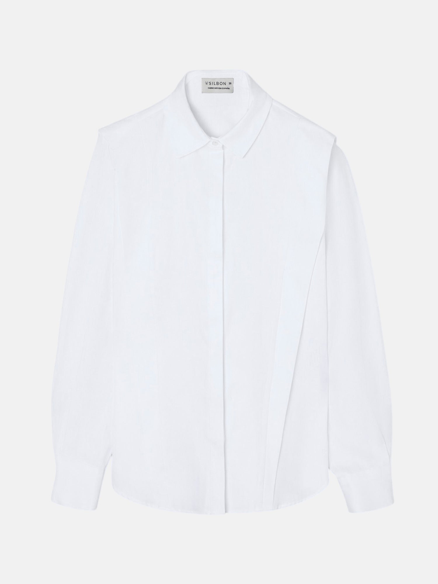 Camisa estructurada espiga blanco