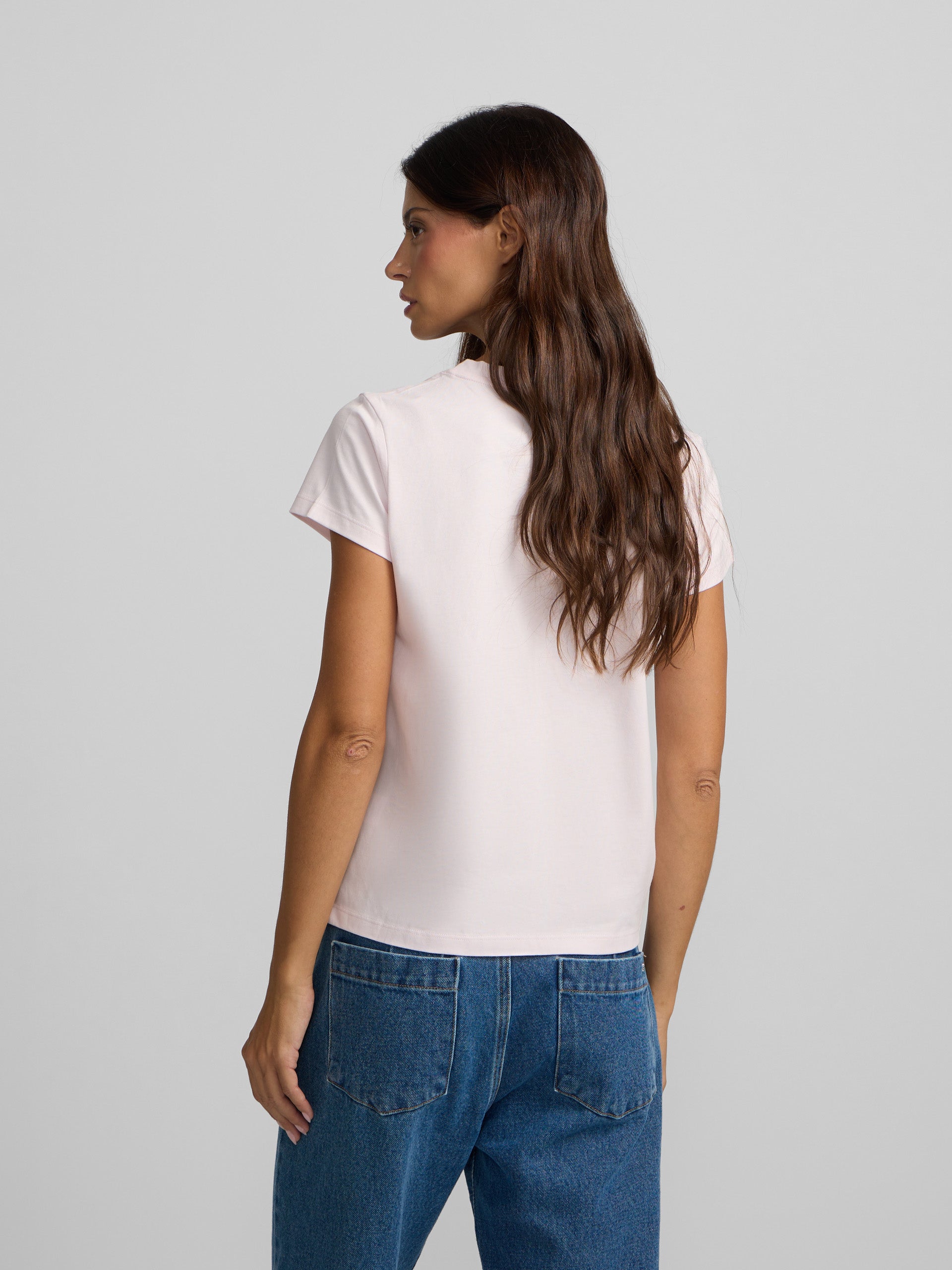 T-shirt femme raquette Silbon rose