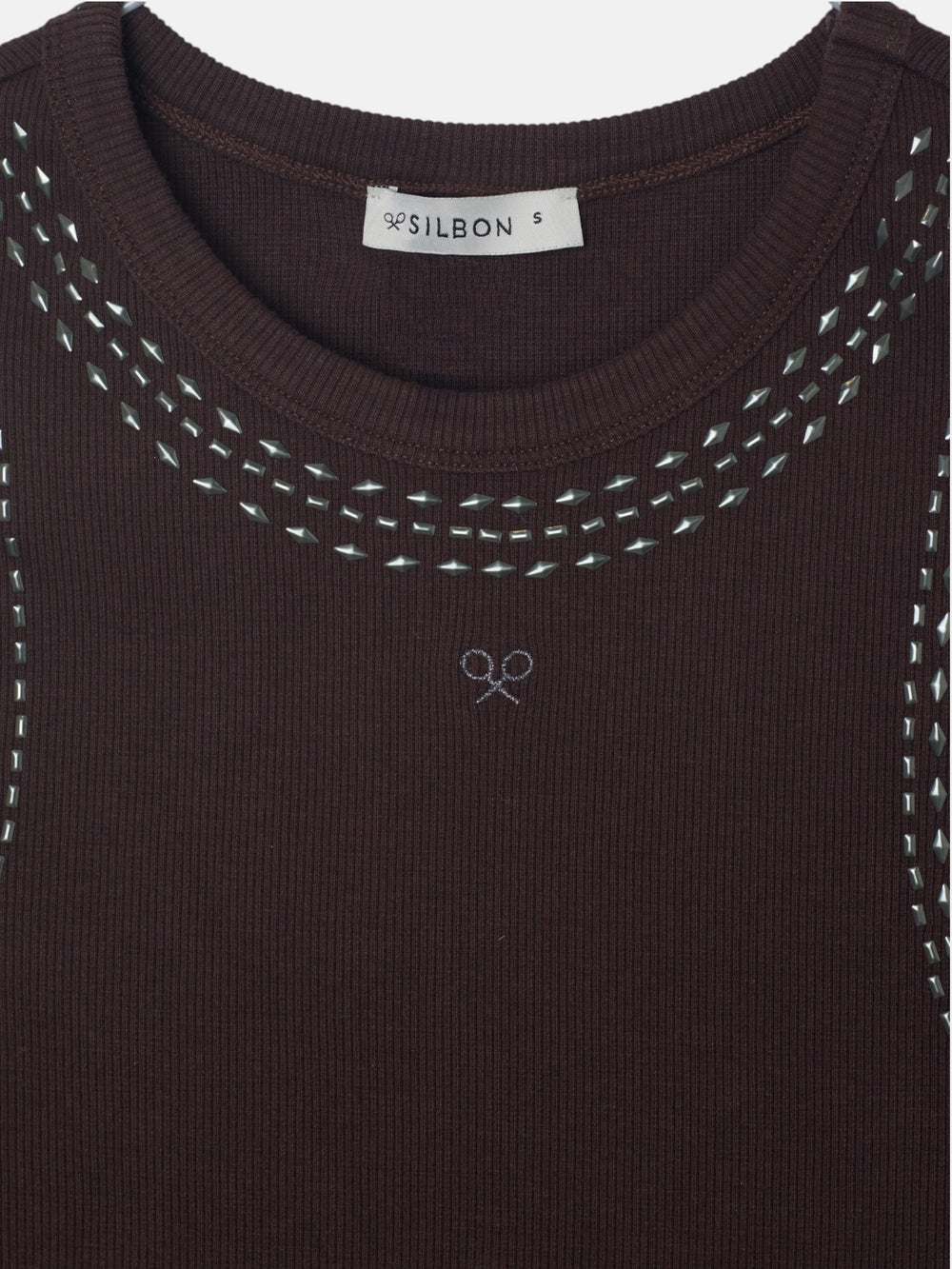 Camiseta woman tank top tachas marron