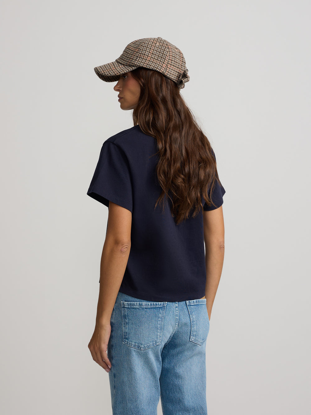 T-shirt femme patch Silbon bleu marine