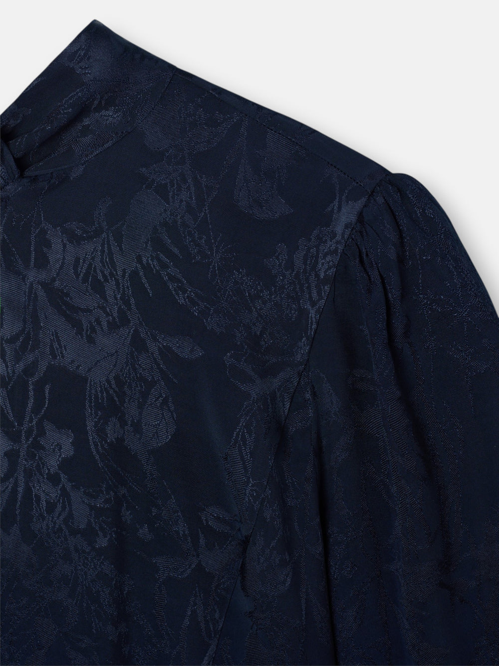 Blusa tira cuello jacquard azul