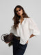 Blusa volantes plumetti blanco