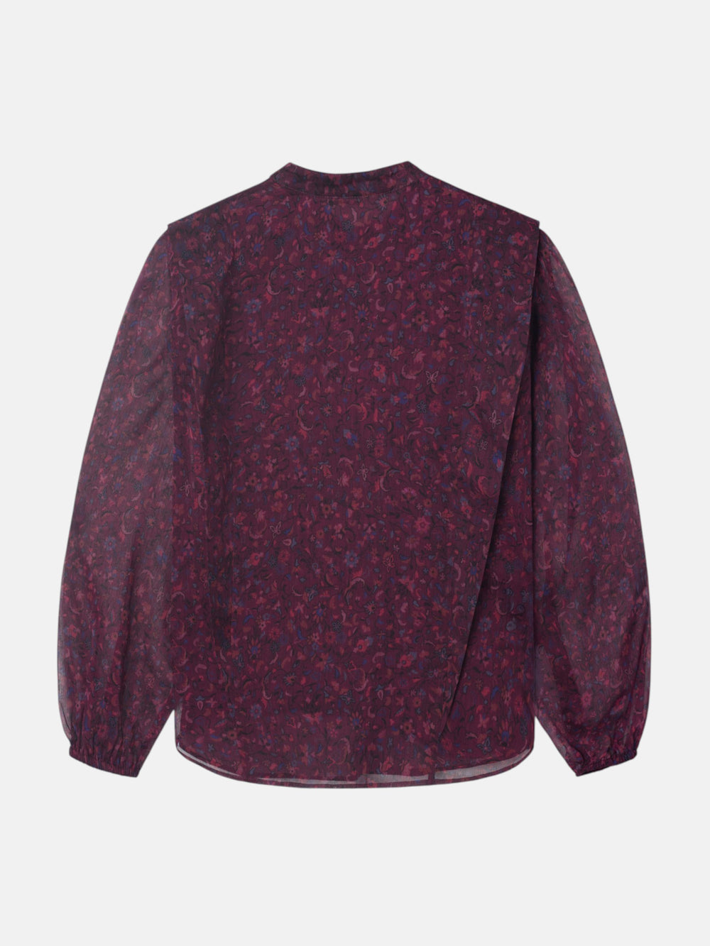 Blusa estampado flores granate