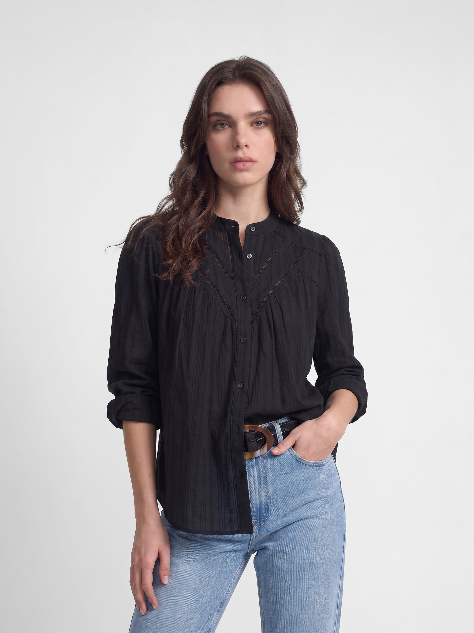 Blusa romantica negro