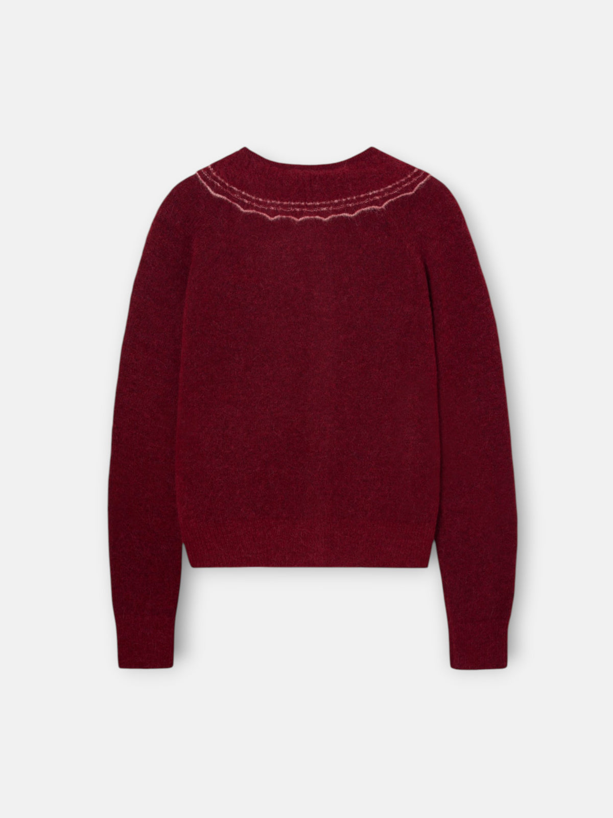 Cardigan cuello bobo granate