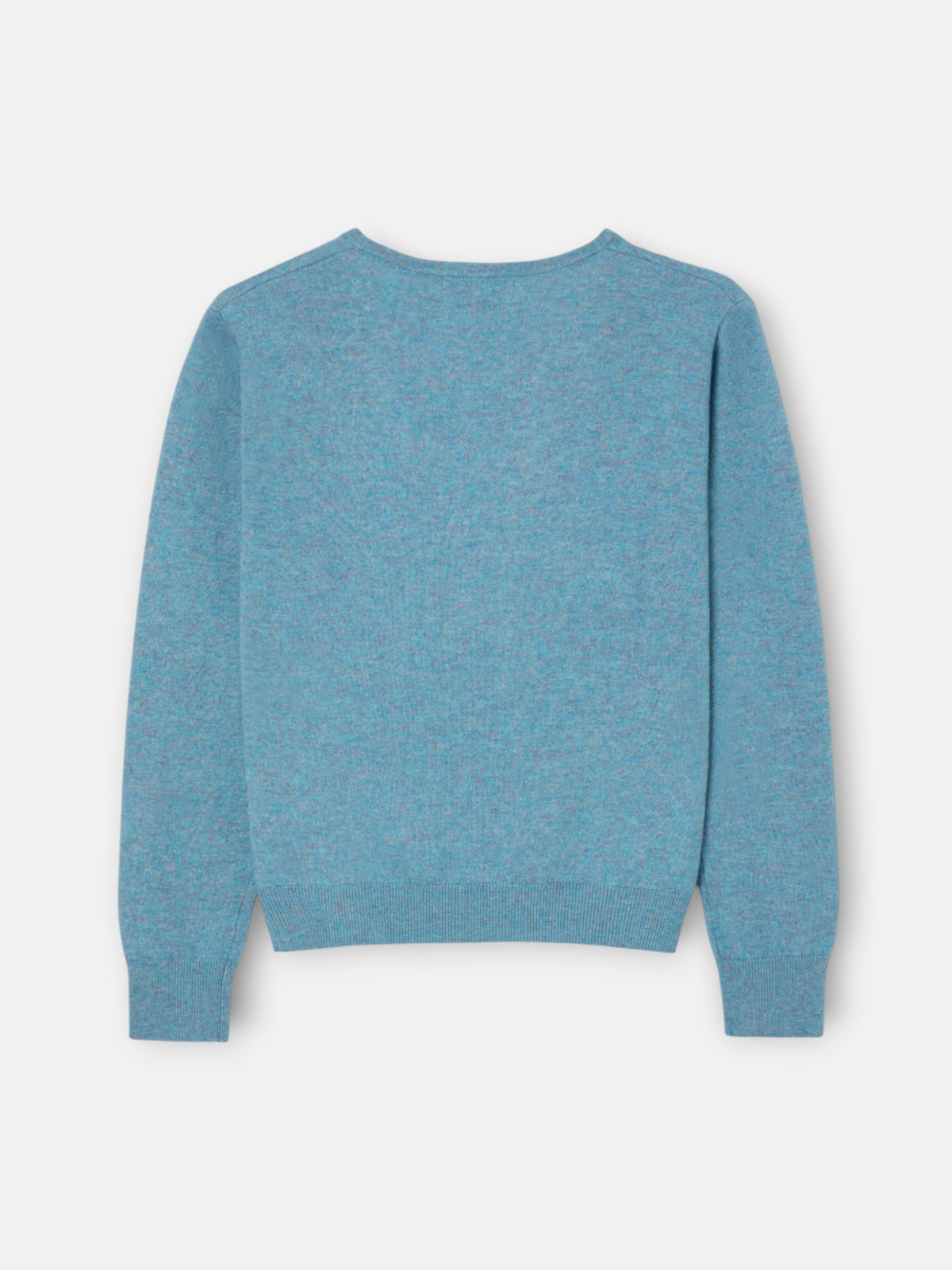 Camisola de decote em V verde água