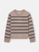 Jersey botones rayas crudo