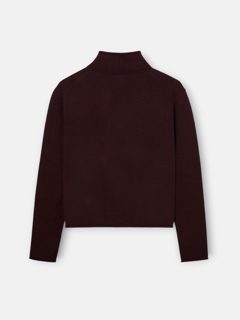 Cardigan cuello subido marron