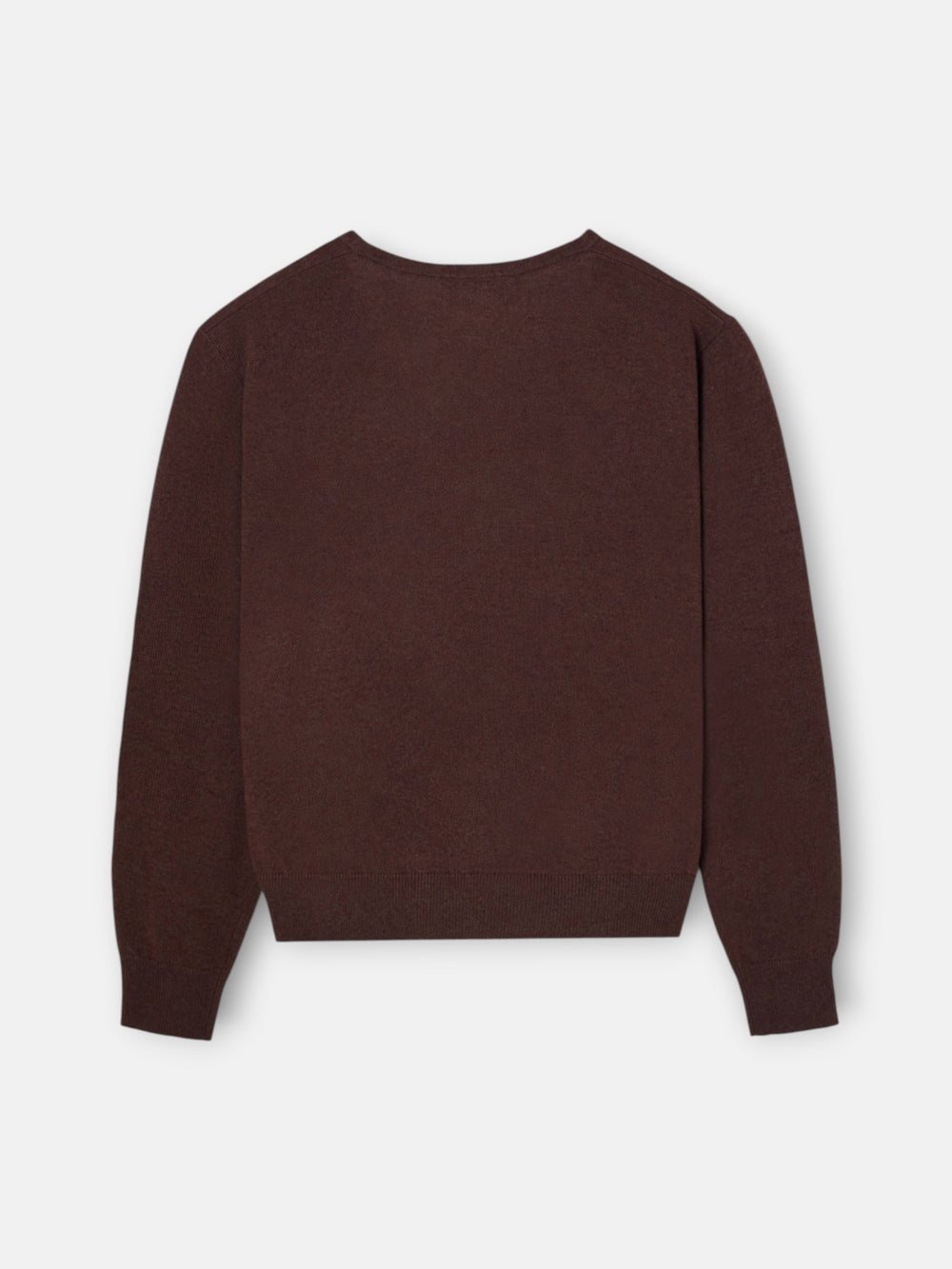 Jersey cuello pico marron