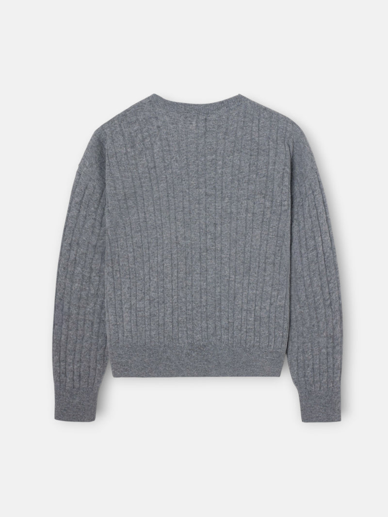 Jersey ochos cuello redondo gris