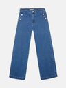 Pantalon culotte marin bleu en denim