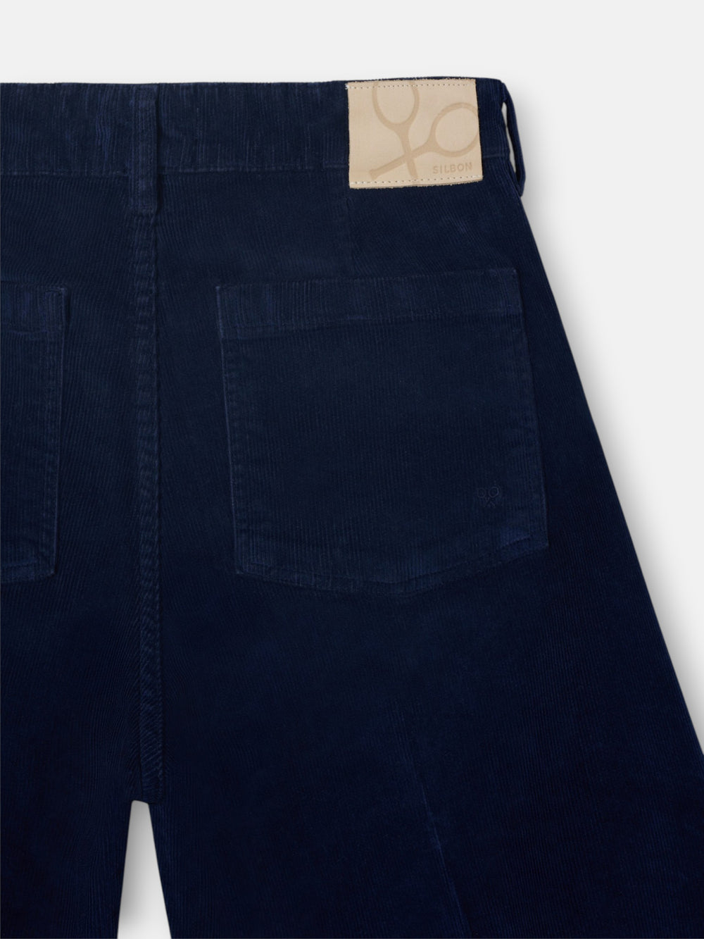Pantalon wide leg pana azul marino