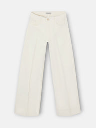 Pantalon wide leg pana crudo