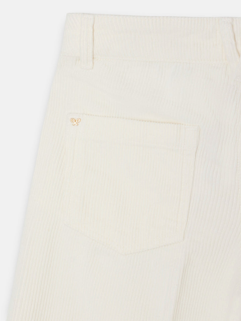 Pantalon wide leg pana crudo