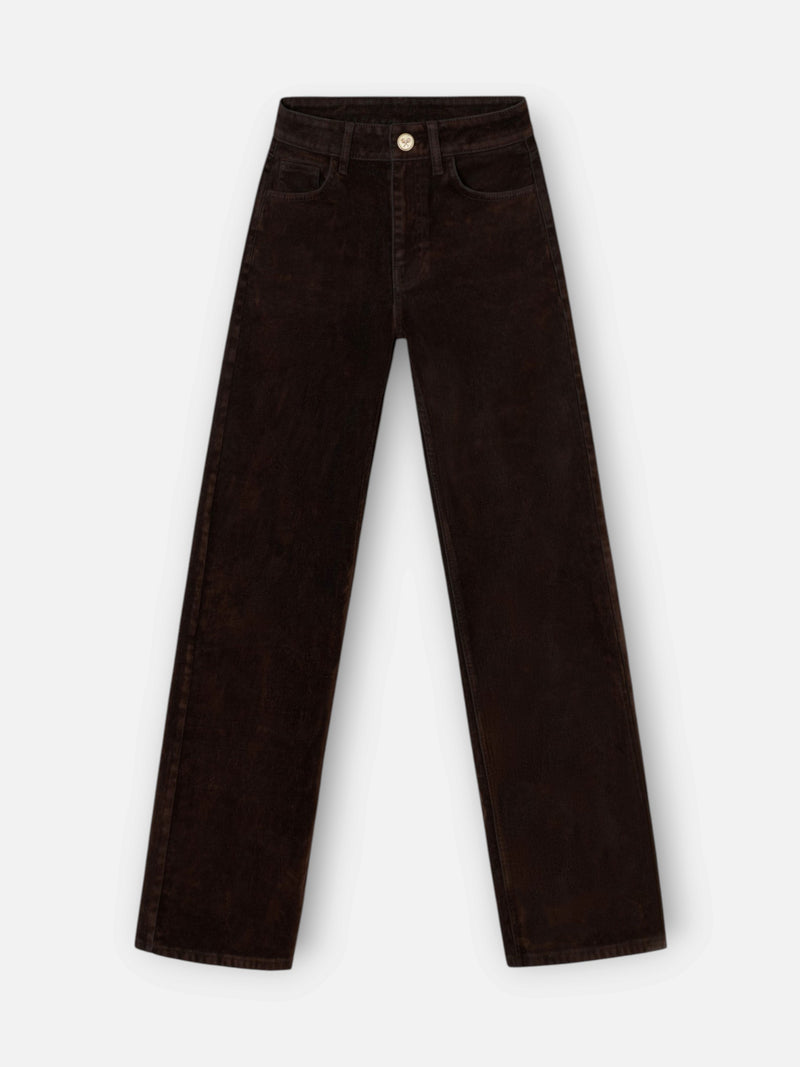 Pantalon unique flocado marron