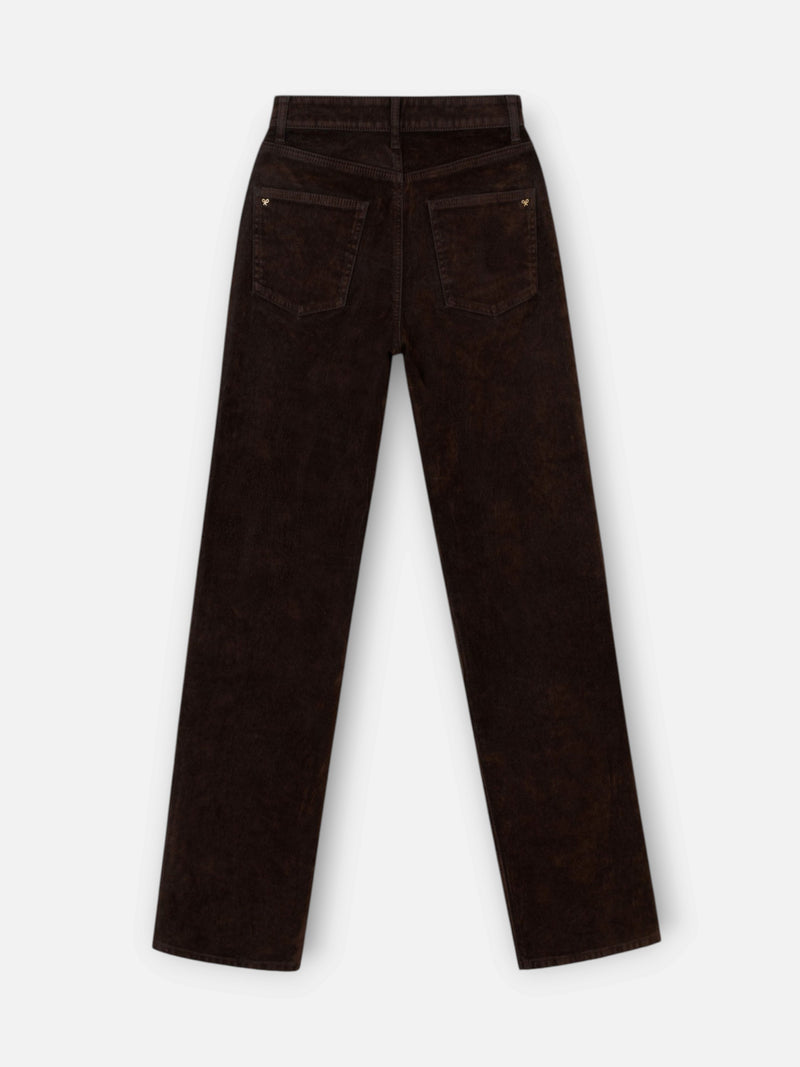 Pantalon unique flocado marron