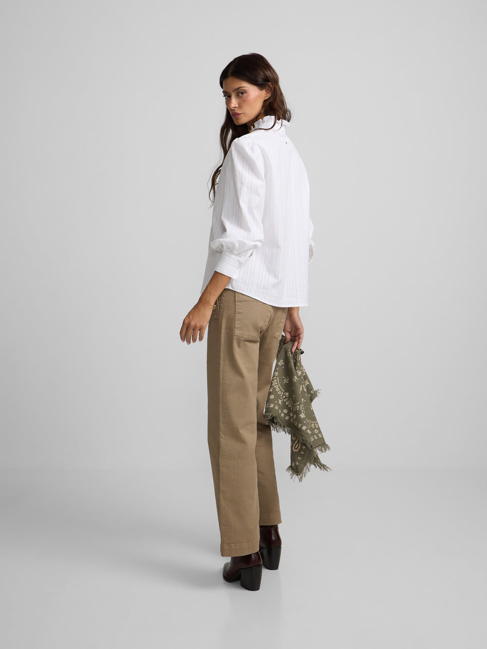 Sailor culotte denim sand trousers