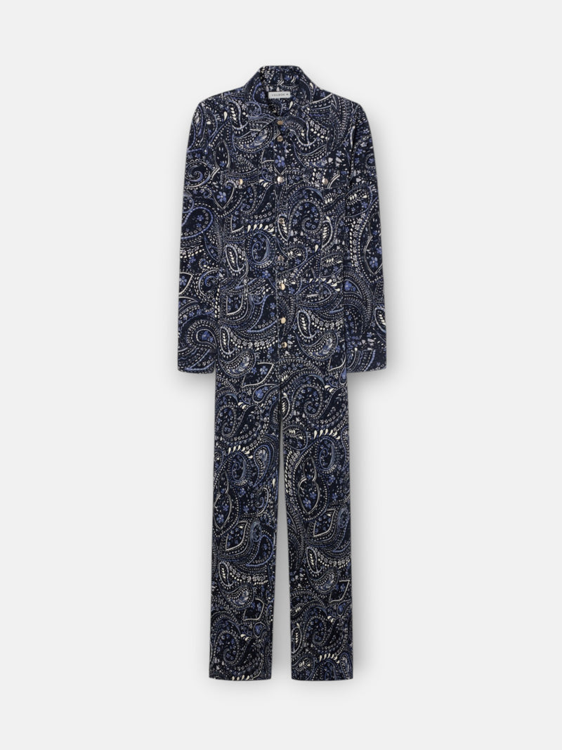 Mono micropana estampado paisley azul