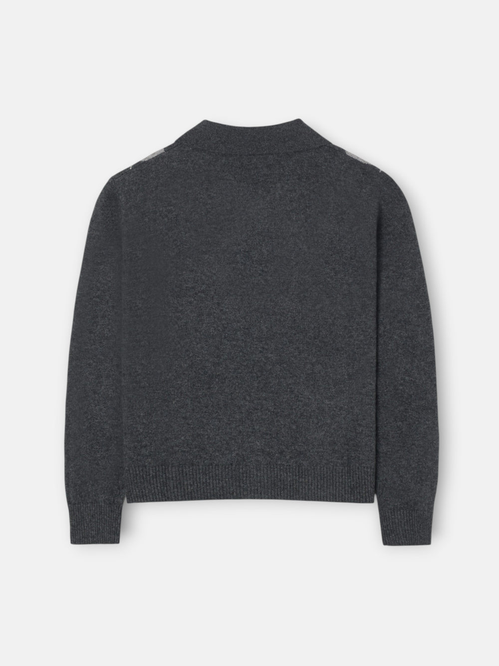 Polo punto rombos gris y camel
