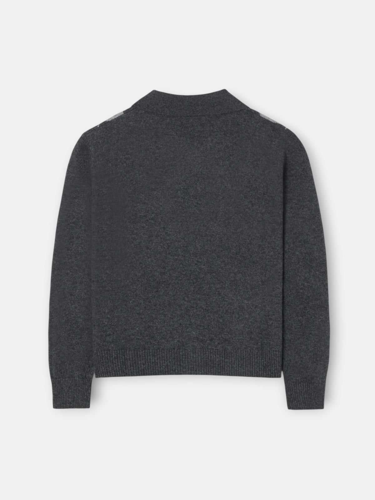 Polo punto rombos gris y camel